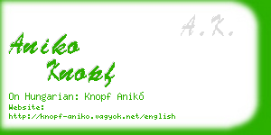 aniko knopf business card
